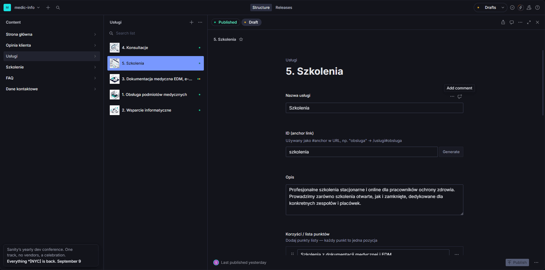 Treści w rękach klienta, nie programisty